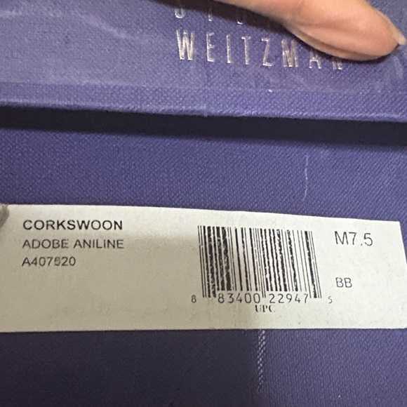 Stuart Weitzman Beige Cork Wedge Shoes - Picture 4 of 6